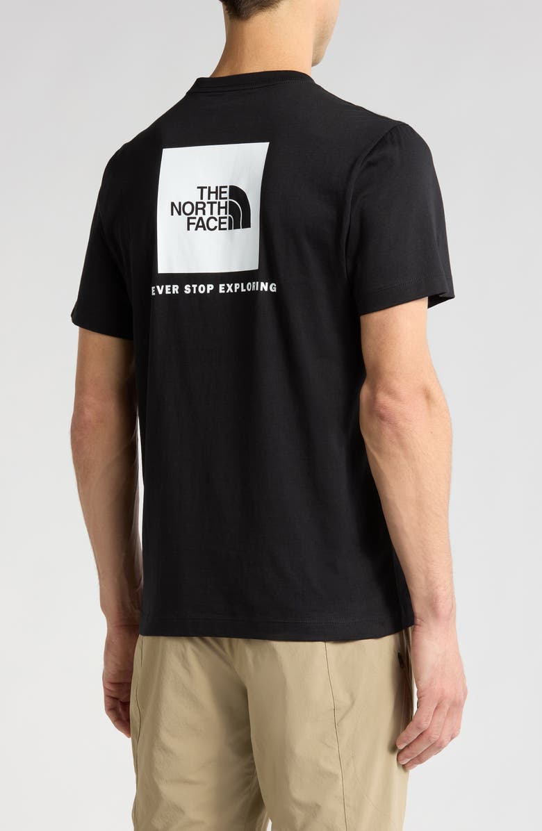 The North Face Box Logo Graphic Tee, Alternate, color, Tnf Black/ Tnf White