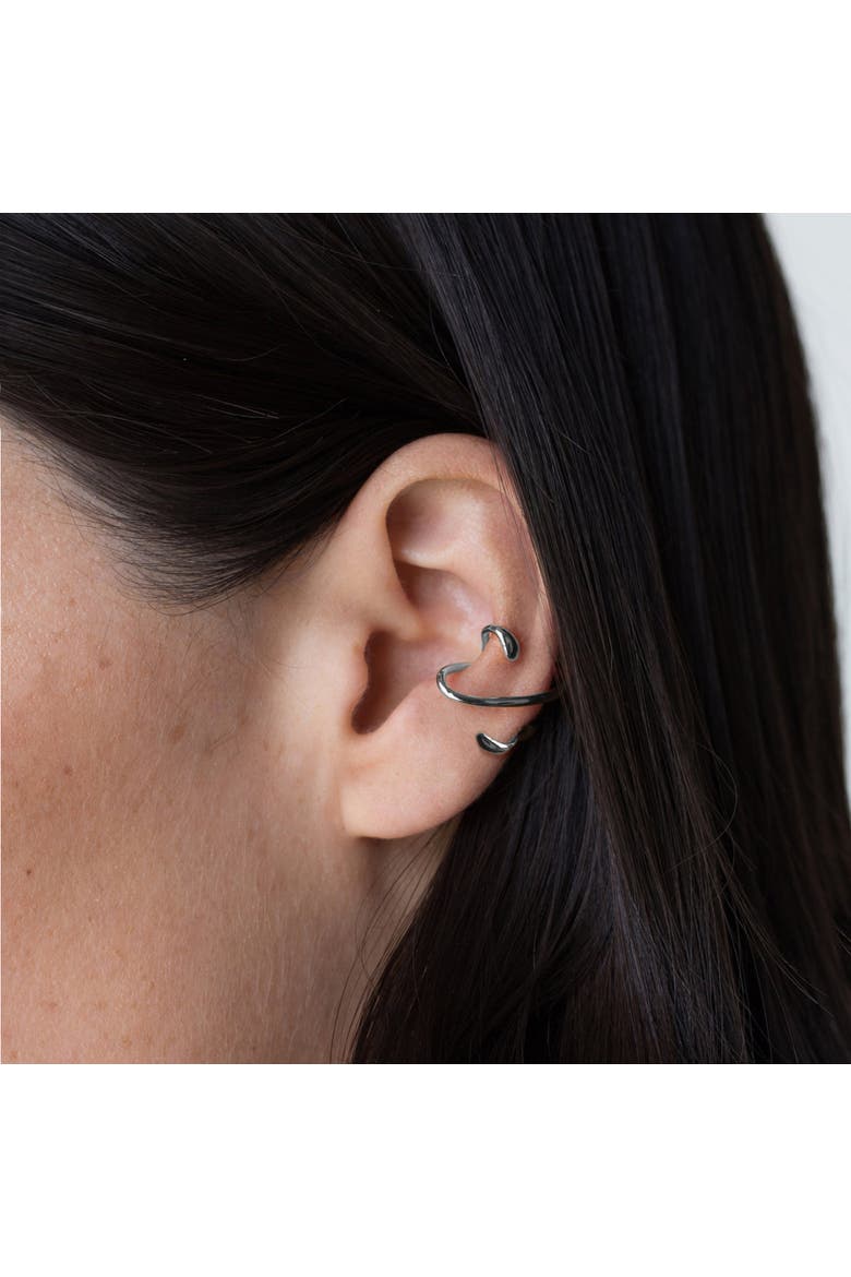 Silver Ear Cuff Carl, Alternate, color, Silver