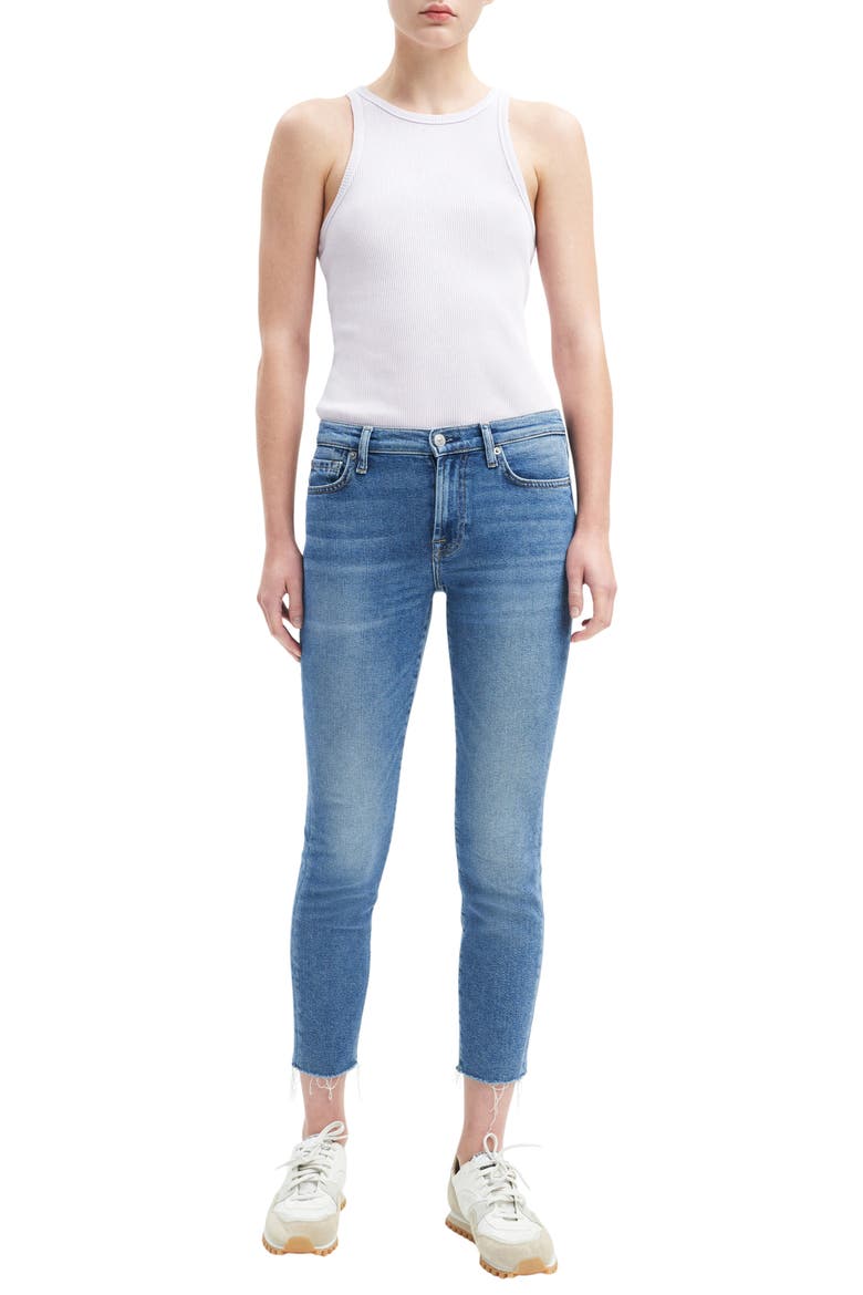 Roxanne Raw Hem Ankle Slim Jeans, Alternate, color, POWDER BLUE