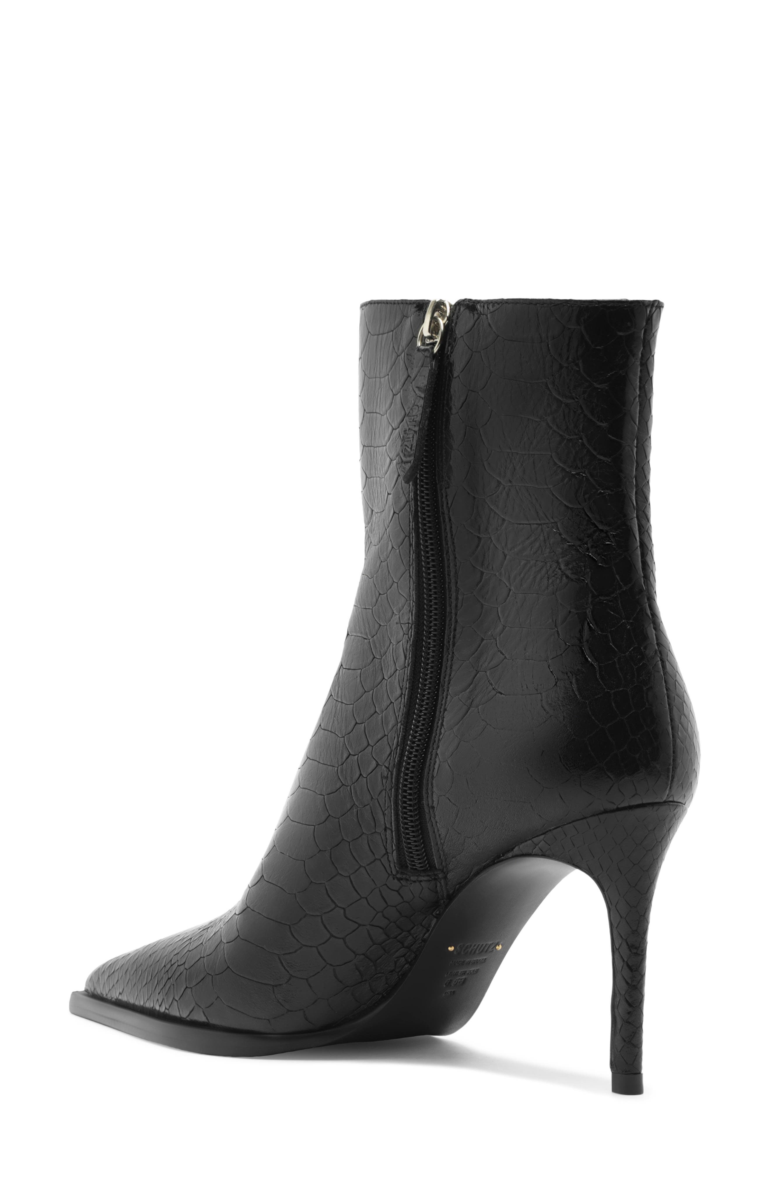 Schutz Mary Stiletto Boot, Alternate, color, Black