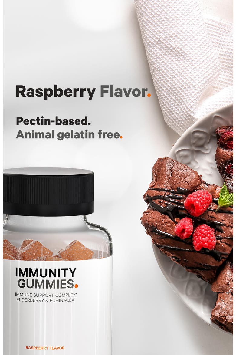 Immunity Gummies + Vitamin C Vegan Supplement, Alternate, color, White