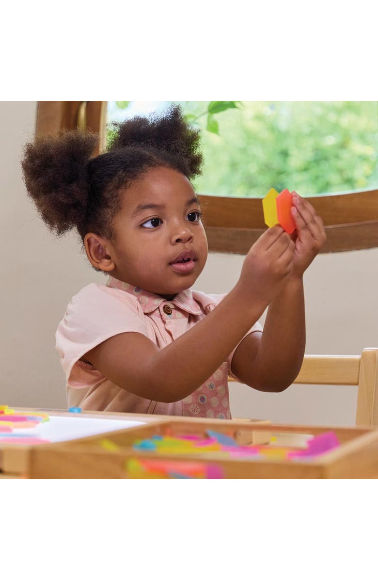 Kaplan Early Learning Company Translucent Tangram Tiles - 250 Pieces, Alternate, color, Multicolored