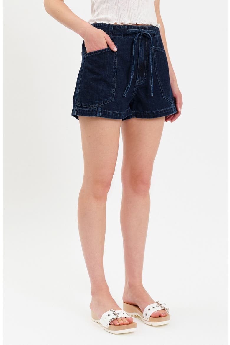Catalina High Waist Tie Waist Shorts, Alternate, color, BLUE MOOD