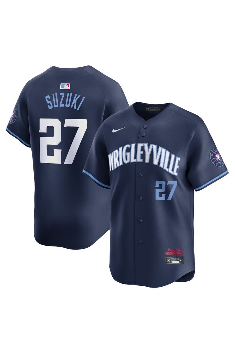 Men's Nike Seiya Suzuki Navy Chicago Cubs City Connect Limited Player Jersey, Main, color, Navy