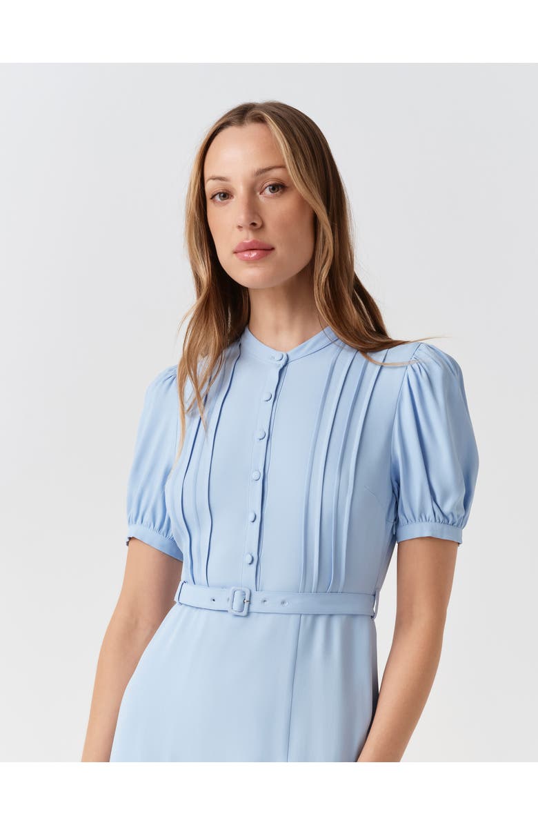 Ghost London Francis Round Neck Crepe Midi Dress, Alternate, color, Light Blue