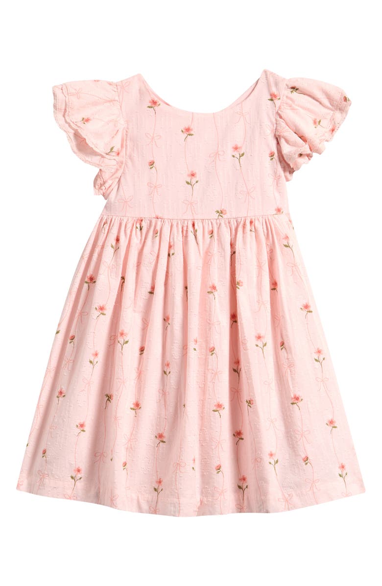NEXT Kids' Floral Stripe Dress, Main, color,