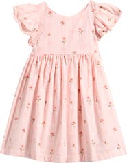 NEXT Kids' Floral Stripe Dress