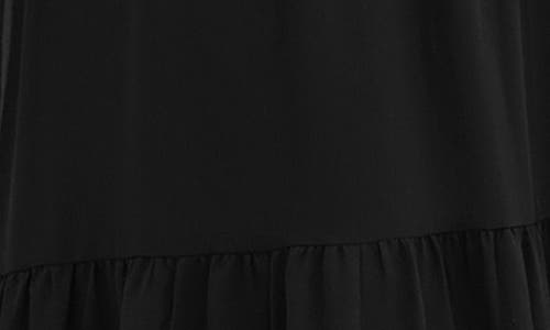 City Chic Kianna Sheer Long Sleeve Maxi Dress In Black