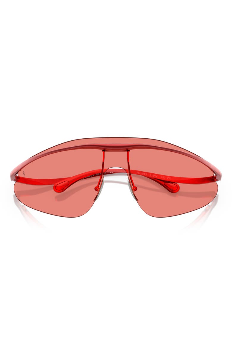 Jimmy Choo x Ferrari 140mm Wraparound Sunglasses, Alternate, color, Red / Red