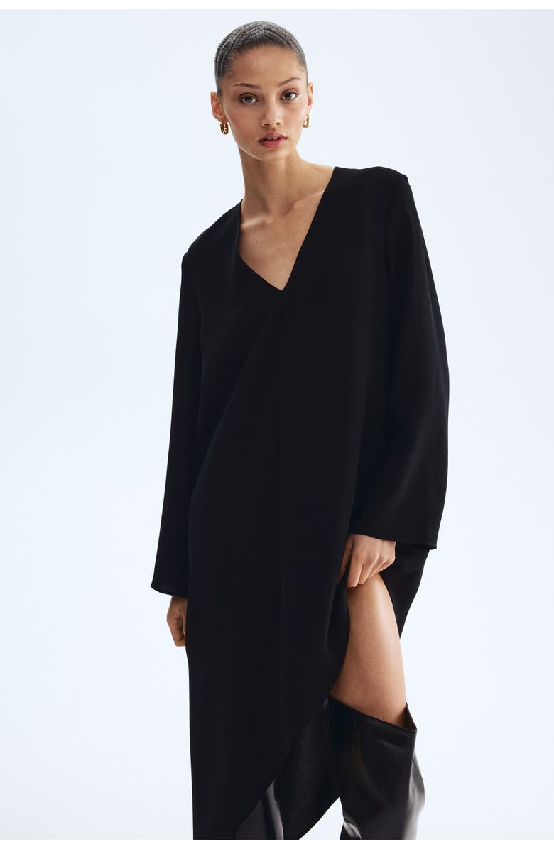 H&M Asymmetric dress, Main, color, Black