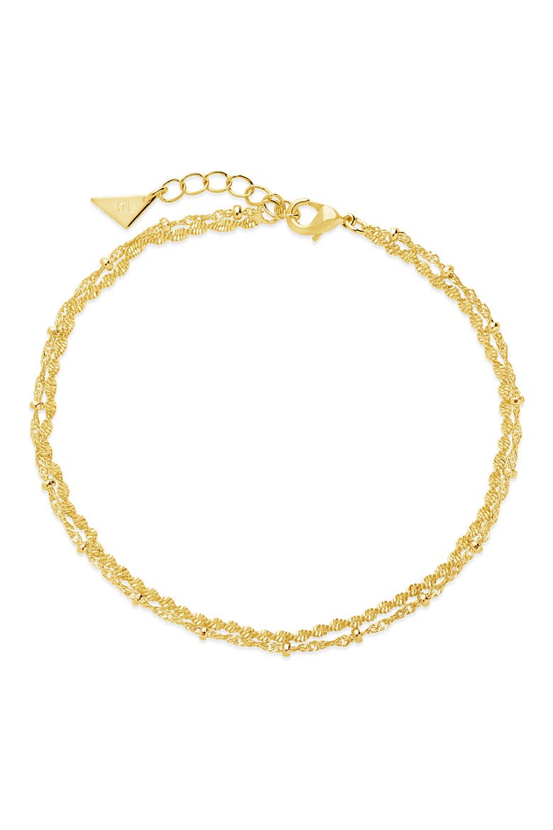 Kyra Layered Chain Anklet, Main, color, GOLD