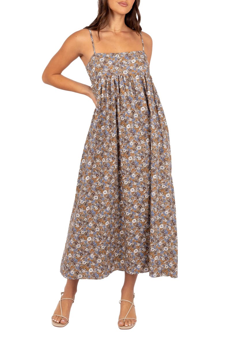 Andy Floral Maxi Dress, Main, color, OLIVE DITSY FLORAL