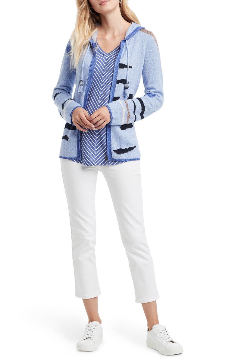 NIC+ZOE Easy Pieces Hooded Full Zip Sweater, Alternate, color,