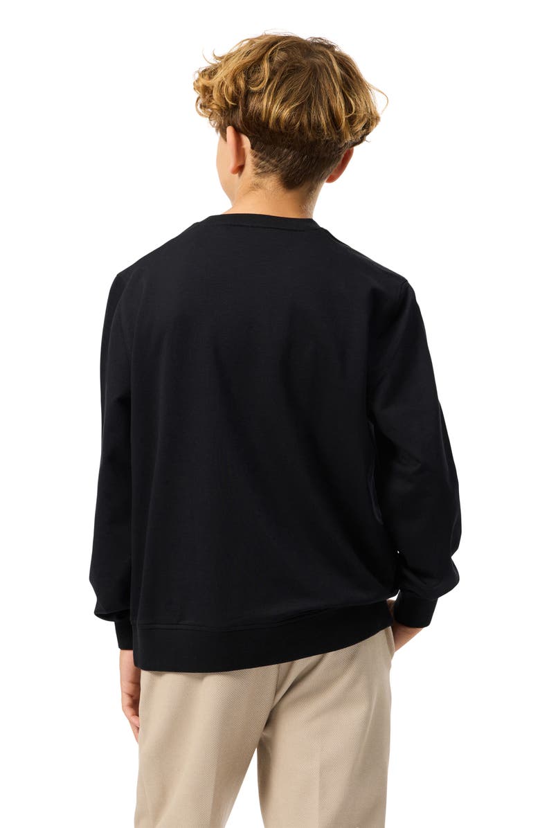 Psycho Bunny Kids' Duke Embroidered Sweatshirt, Alternate, color, Black