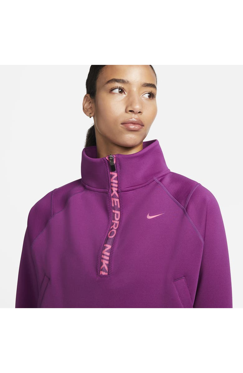 Nike Half Zip Pullover, Alternate, color, Viotech/ Hyper Pink