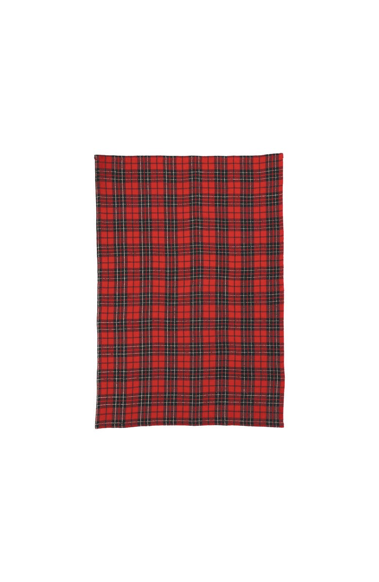 C&F Home Red Black Plaid Woven Kitchen Towel, Main, color, Red