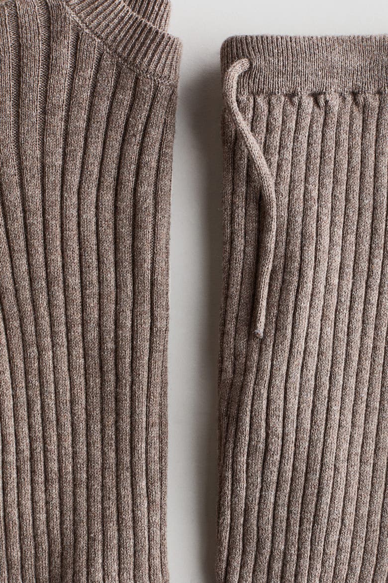 2-piece Wide-rib Cotton Set, Alternate, color, Brown