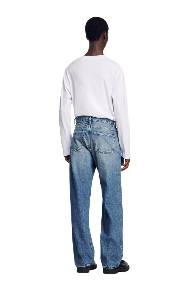 SANDRO Baggy jeans, Alternate, color, Blue