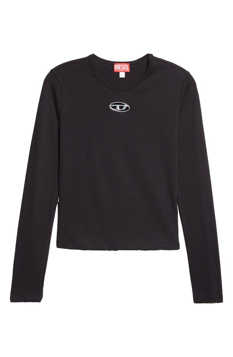 DIESEL<sup>®</sup> Metallic Oval D Cutout T-Shirt, Alternate, color, Deep Black