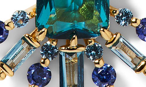 Nadri Stellar Half Halo Pendant Necklace In Green