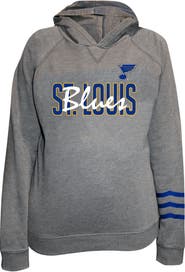FANATICS Women's Fanatics Heather Gray St. Louis Blues Plus Size Lightweight Fleece Raglan Pullover Hoodie