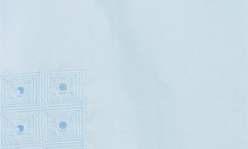 Pacsun Ritz Pointelle Cotton Poplin Camp Shirt In Blue