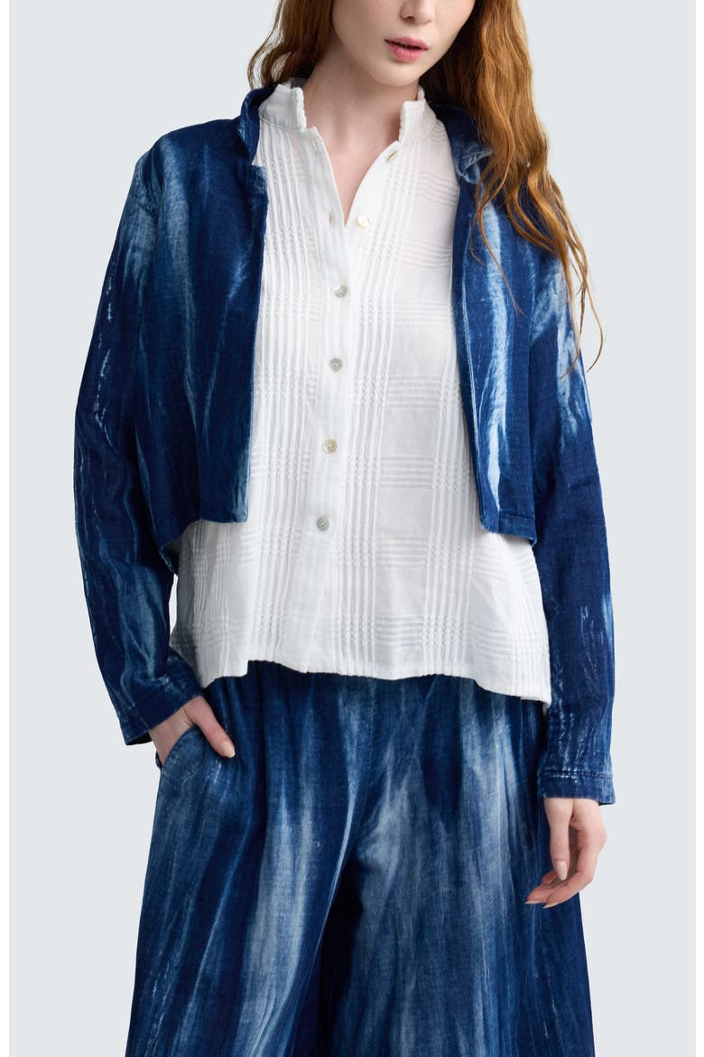 Reese Batik-effect Short Jacket, Main, color, Candy Sky