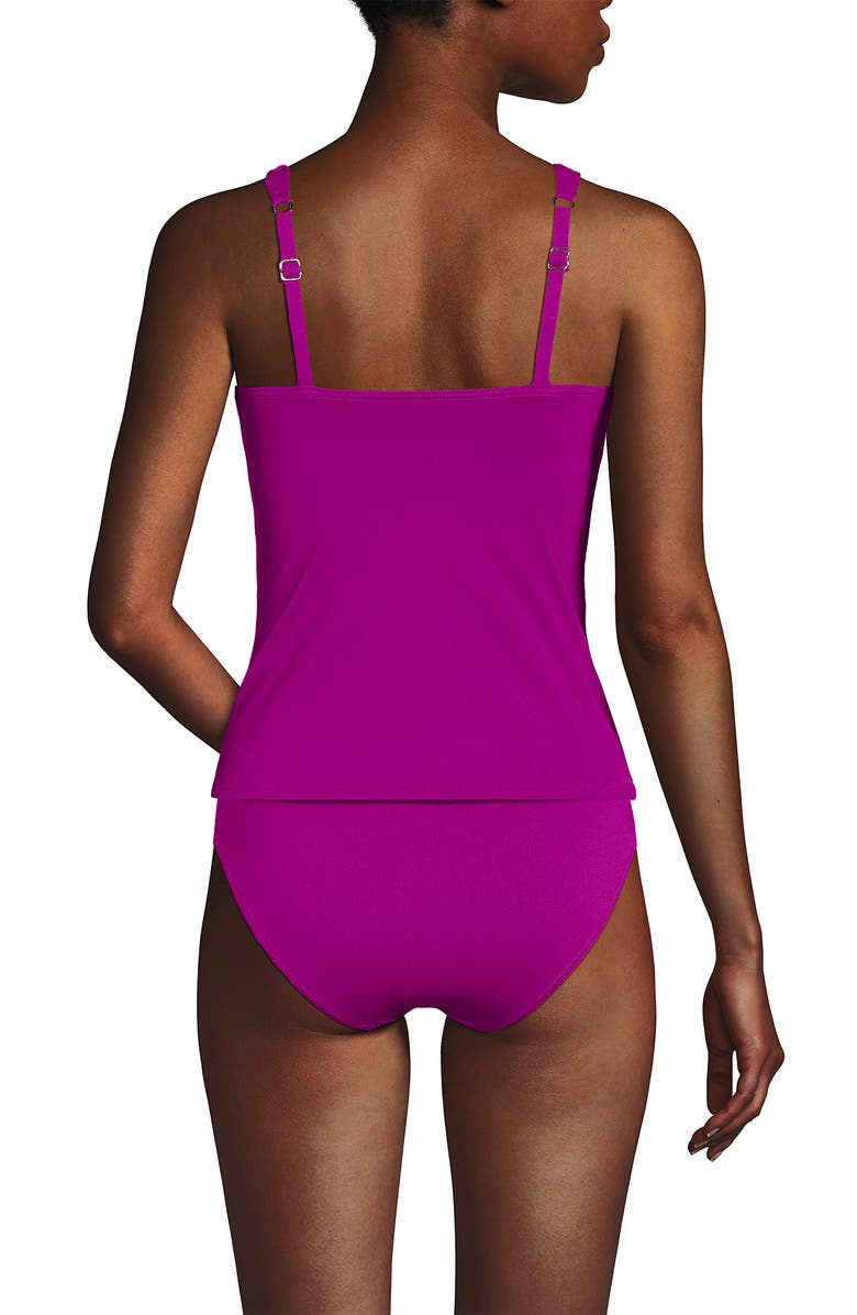 Lands' End Macrame Tankini Top, Main, color, Crimson Rose