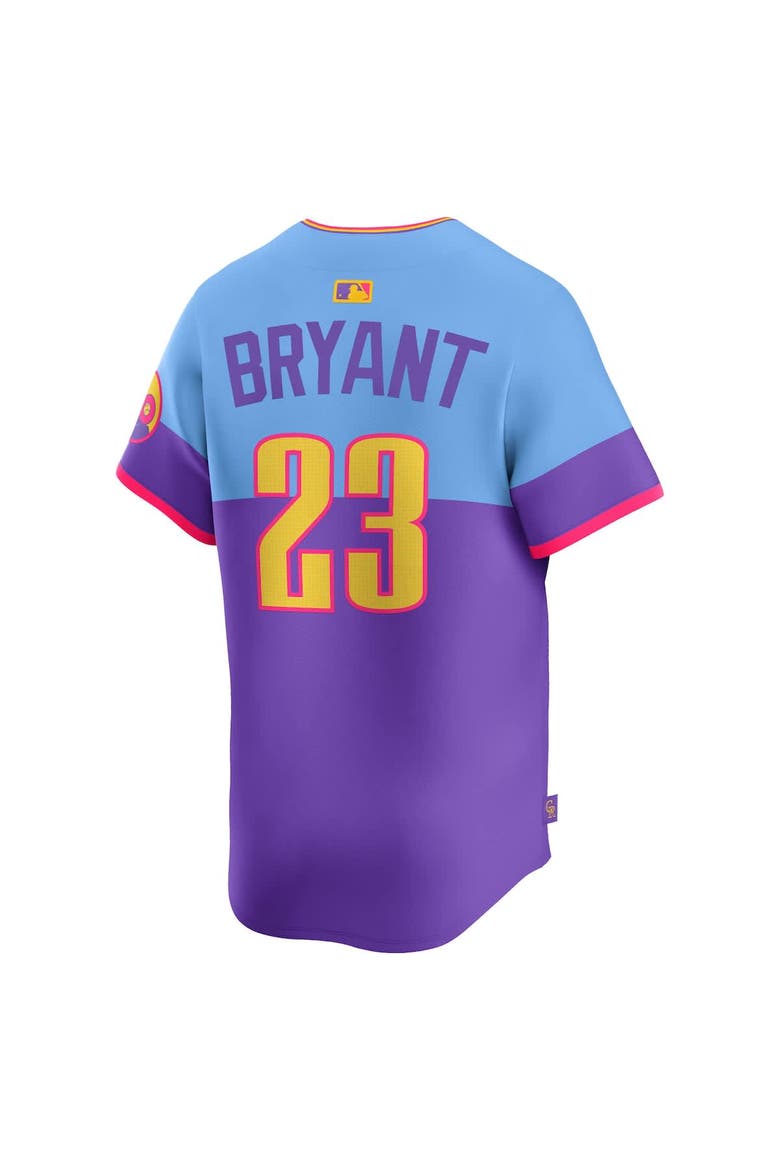 Men's Nike Kris Bryant Purple/Light Blue Colorado Rockies 2025 City Connect Limited Player Jersey, Alternate, color, Purple