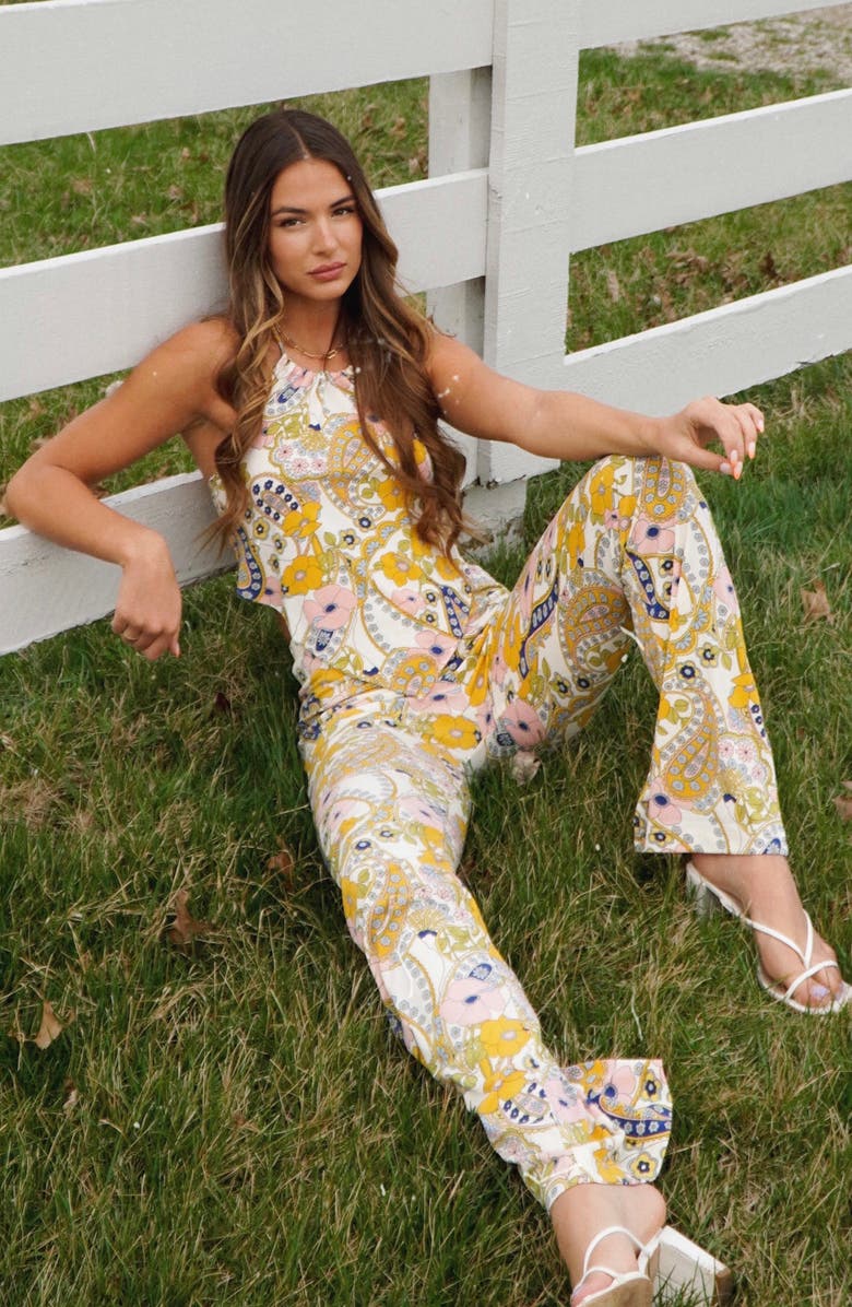 WAYF Rosetta Floral Halter Top, Alternate, color, Vintage Paisley