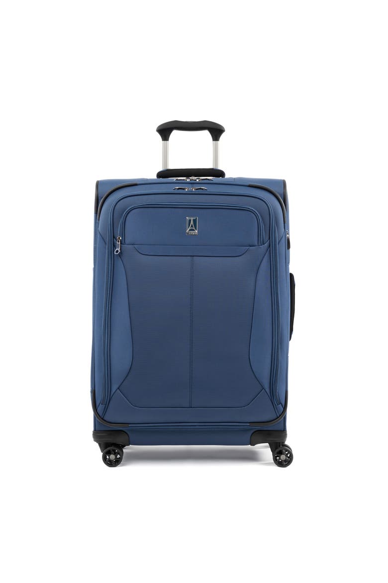 Tourlite Softside Expandable 25" Medium Checked Spinner Luggage, Main, color, Blue