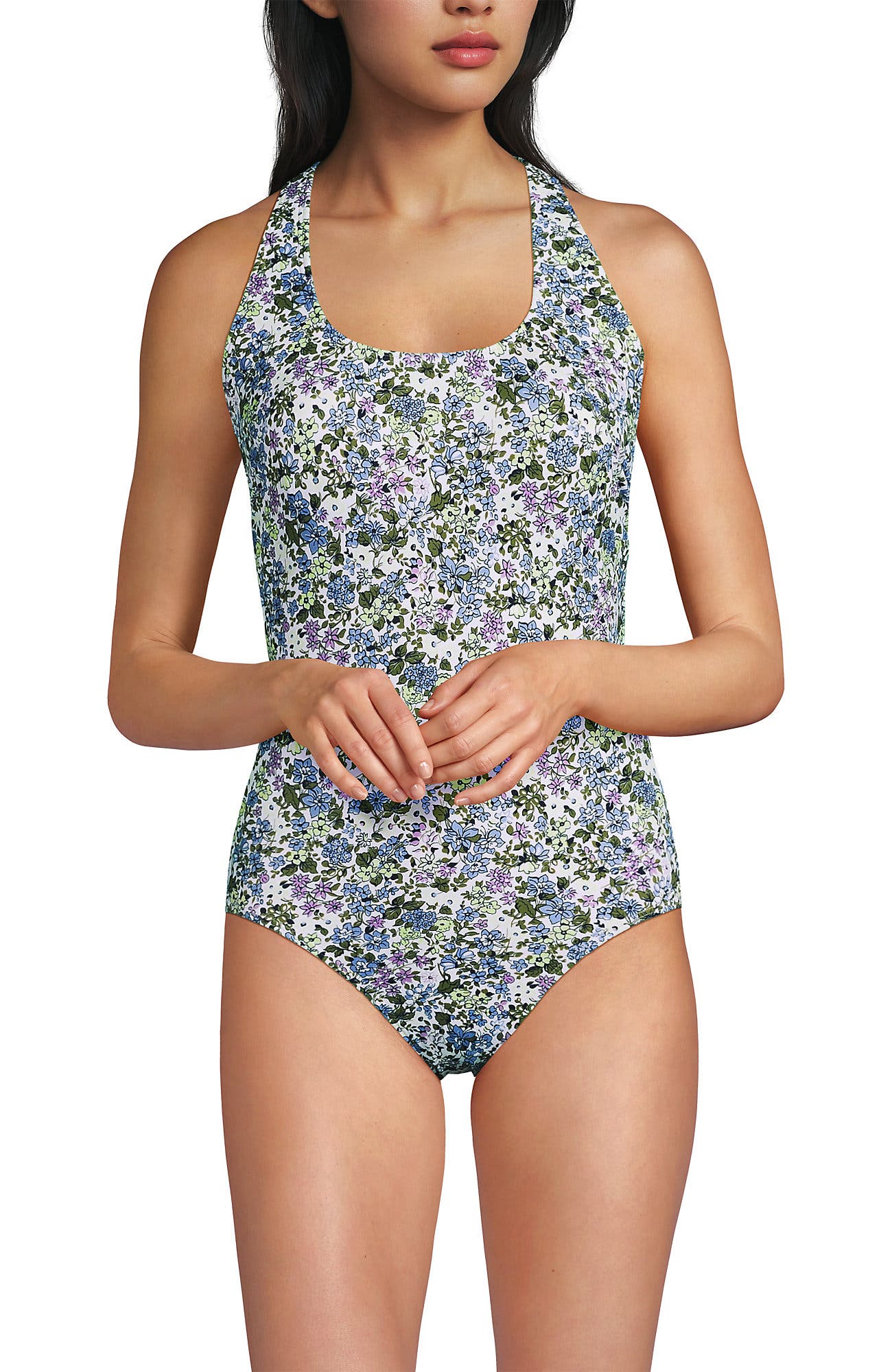 White/Lilac Multi Ditsy Floral