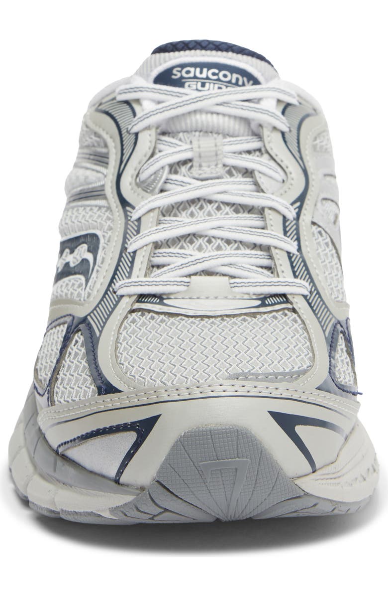 Saucony Gender Inclusive ProGrid Guide 7 Sneaker, Alternate, color, Oyster/ Navy