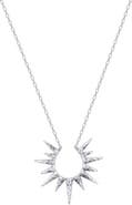 Satya Jewelry Incandescent Glow Silver Starburst Necklace