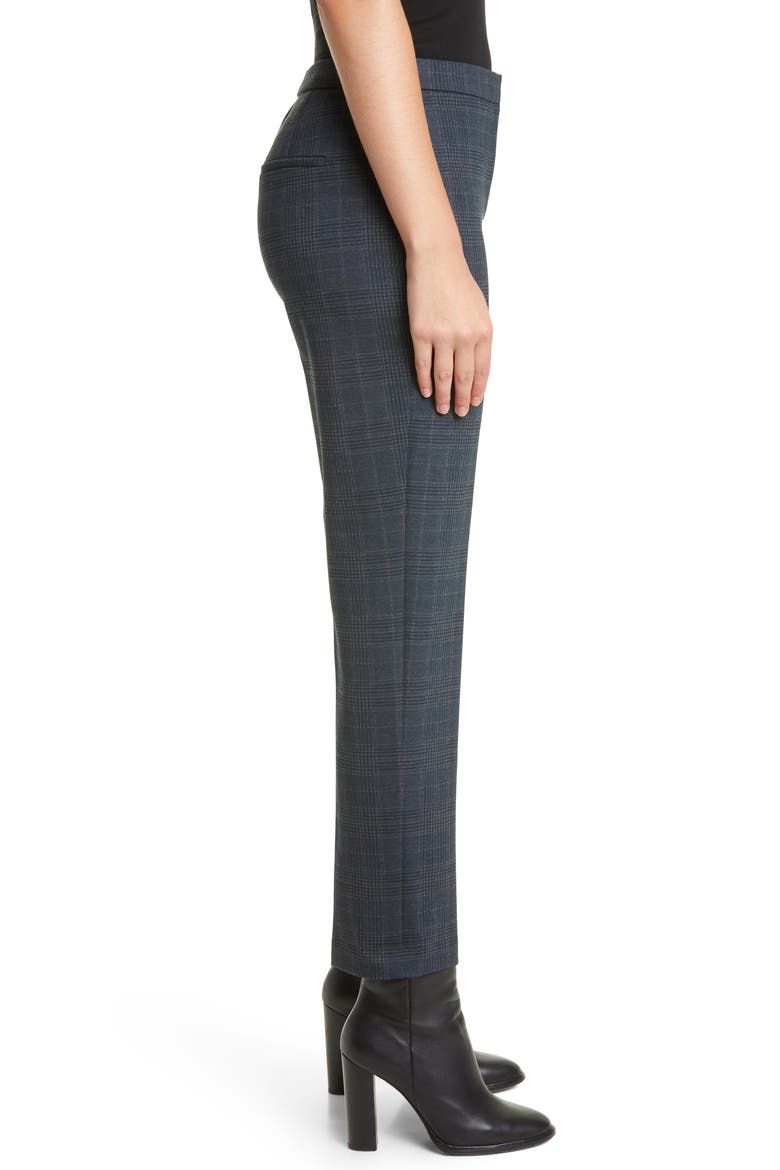 Lisa Plaid Ankle Pants, Alternate, color, NAVY