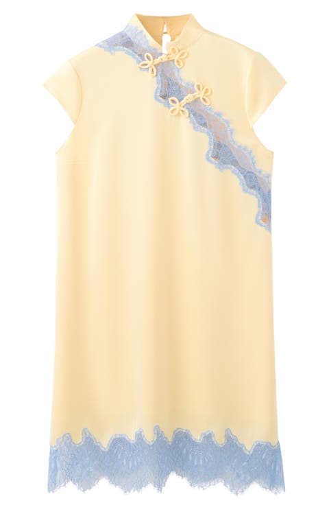 Lace Trim Shift Dress