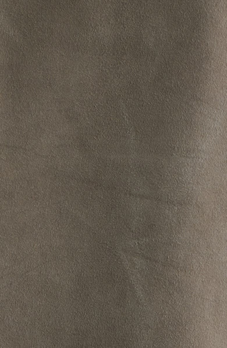 FRAME Rib Detail Suede Jacket, Alternate, color, Smoky Green