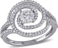 Julianna B. Diamond Swirl Engagement Ring 10k White Gold