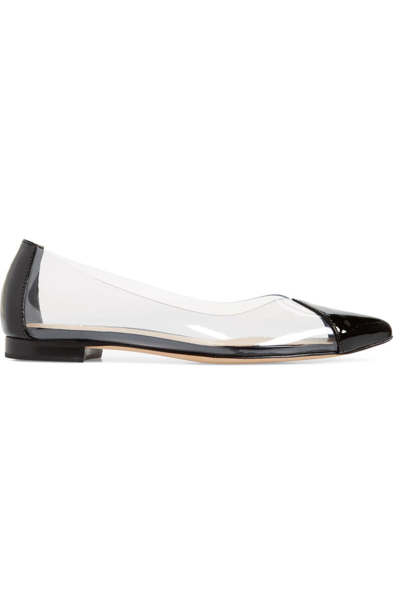 Schutz Clearly Pointy Toe Flat, Alternate, color,