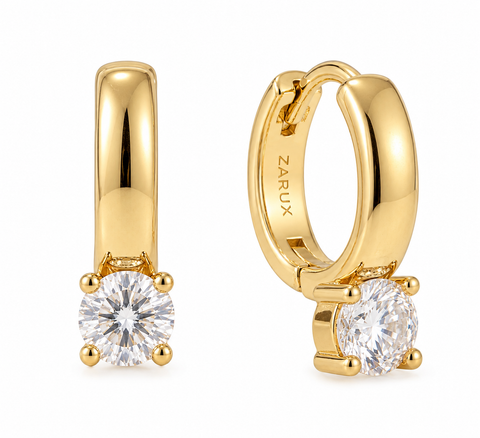 Lumiere Moissanite Huggie Earrings