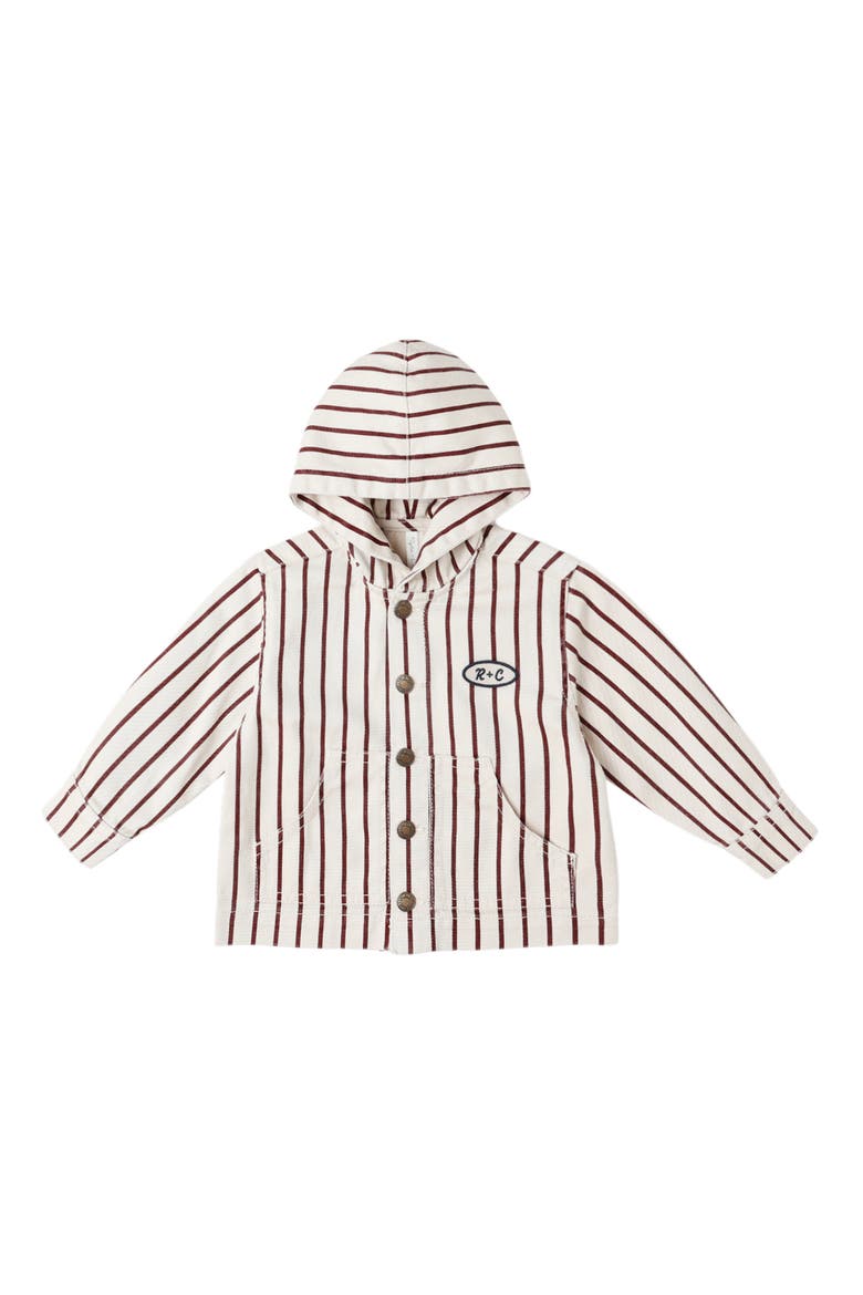 Sammy Stripe Hooded Workwear Jacket, Main, color, NATURAL