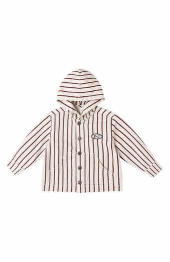 Rylee + Cru Sammy Stripe Hooded Workwear Jacket
