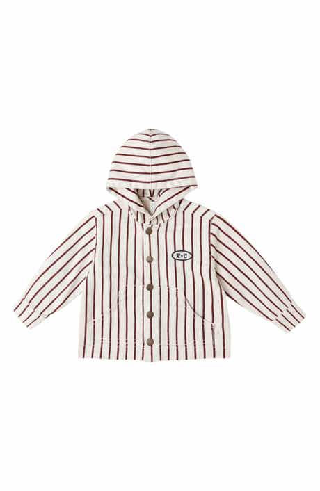 Rylee + Cru Sammy Stripe Hooded Workwear Jacket