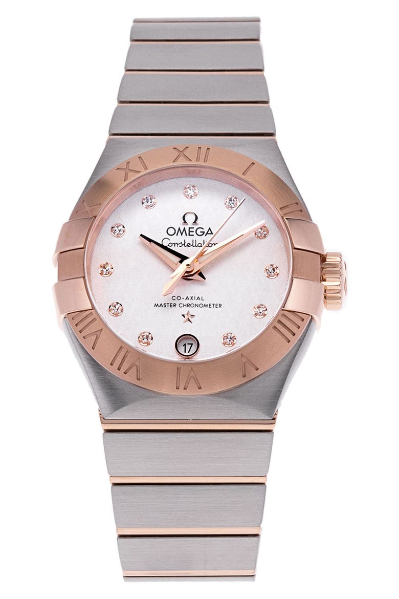 Omega Preowned 2022 Constellation Bracelet Watch, 27mm, Main, color, SILVER