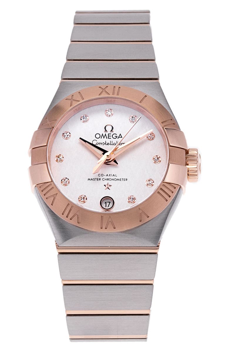 Watchfinder & Co. Omega Preowned 2022 Constellation Bracelet Watch, 27mm, Main, color,