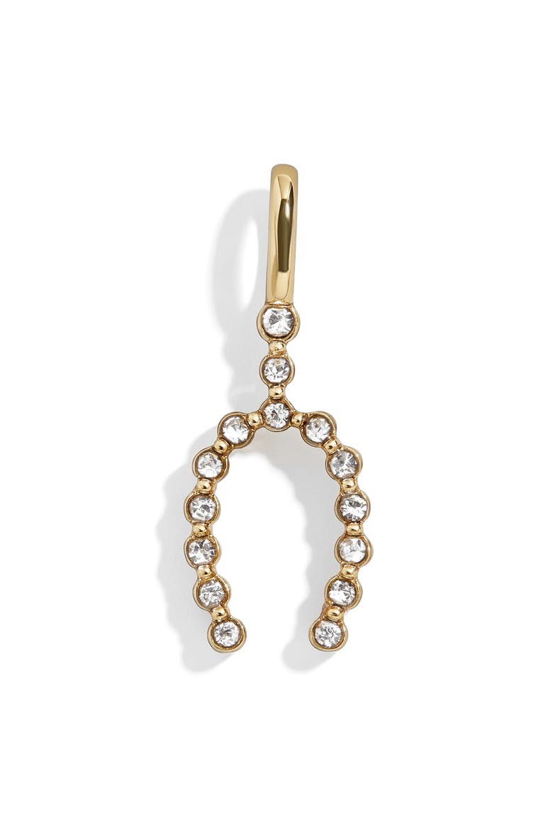 Wishbone Charm, Main, color, GOLD