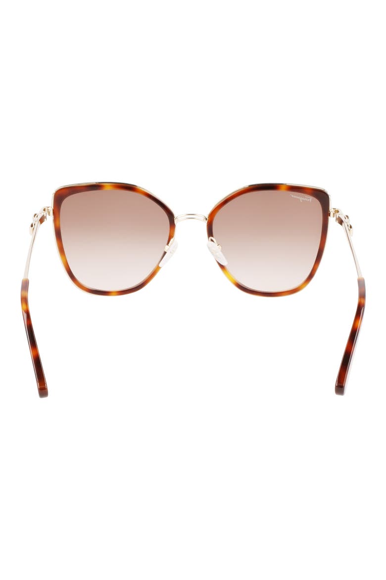 54mm Gradient Cat Eye Sunglasses, Alternate, color, GOLD TORTOISE