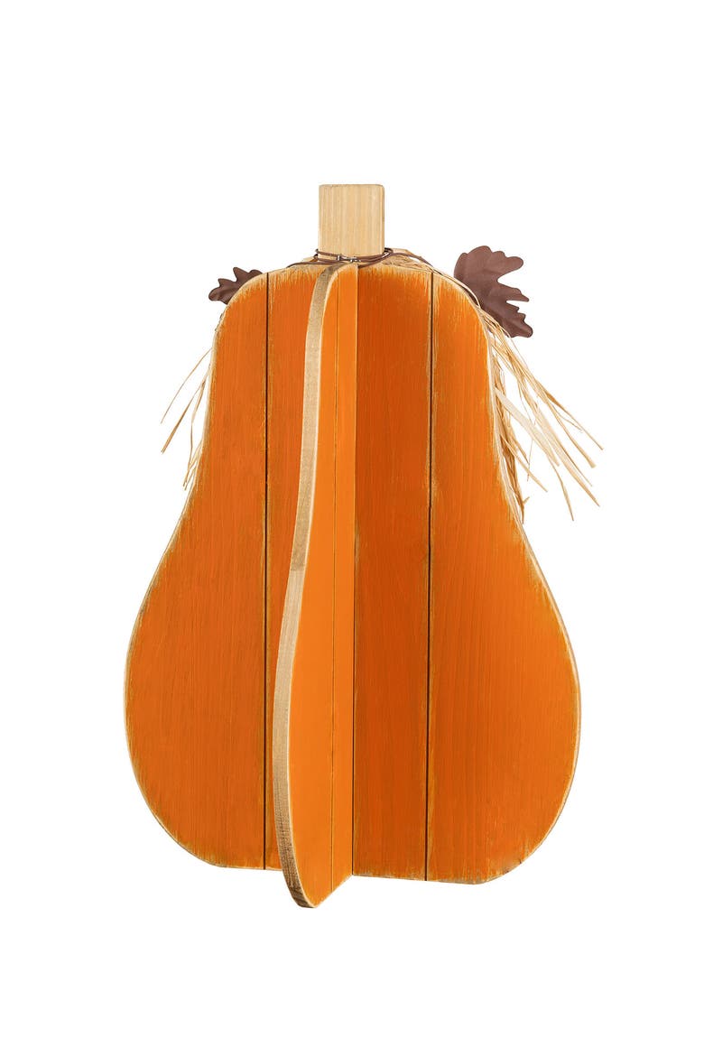 Fall Wood Interlocking Pumpkin Porch Decor, Alternate, color, Orange
