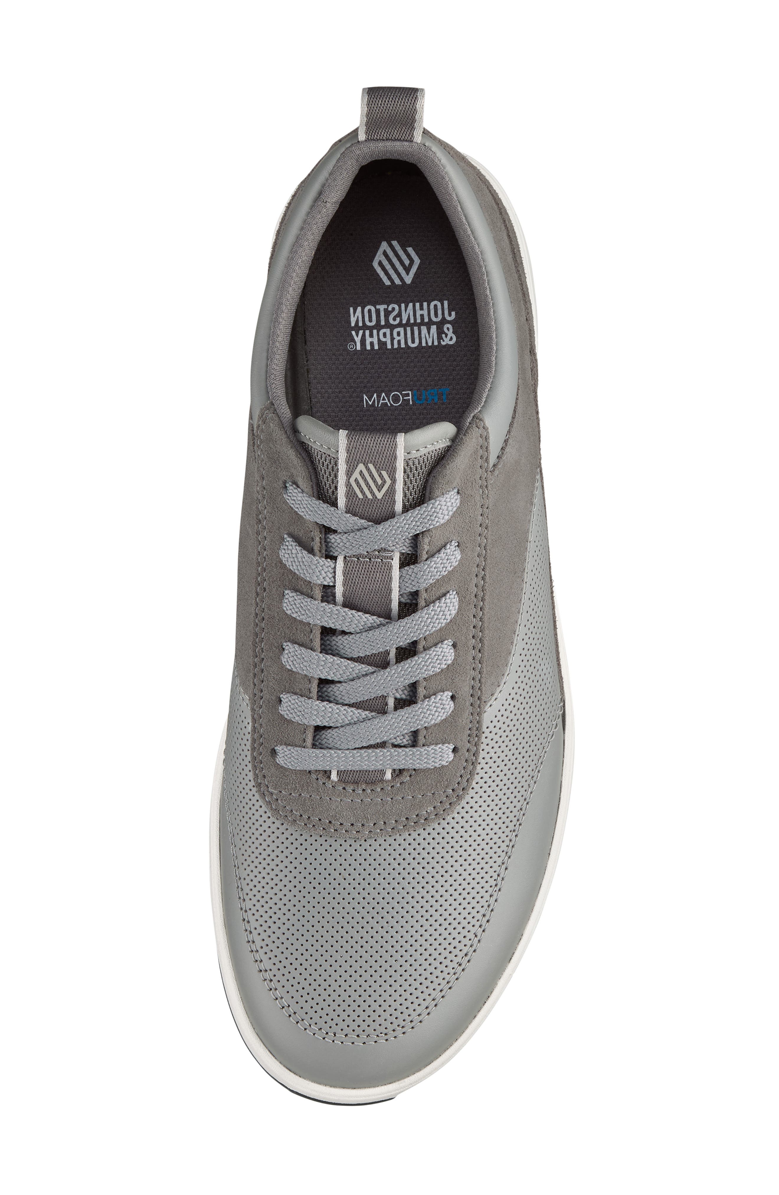 Lucas Sneaker, Alternate, color, GRAY FULL GRAIN/ SUEDE