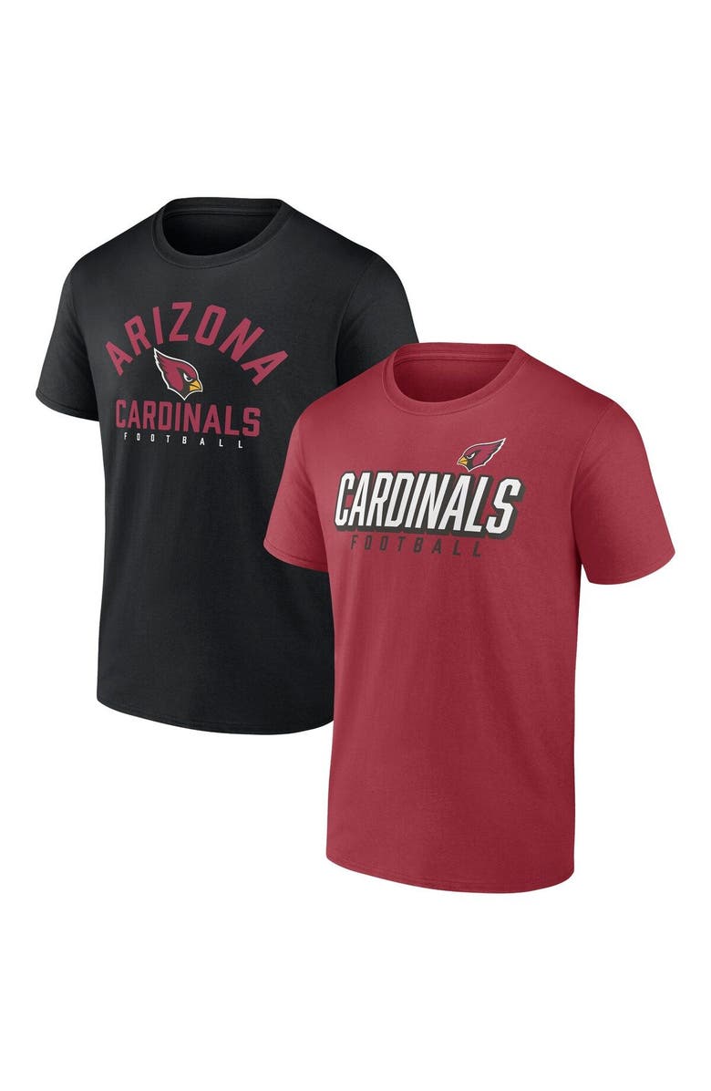 FANATICS Men's Fanatics Branded Cardinal/Black Arizona Cardinals Player Pack T-Shirt Combo Set, Main, color, 